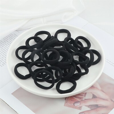 100Pcs/Set Women Basic Elastic Hair Bands Scrunchie Ponyta