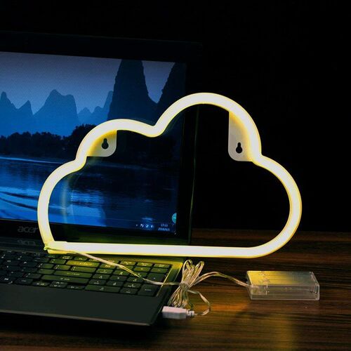 LED Cloud Design Neon Sign Night Light Art Decorative Lights