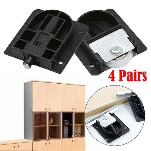 4 Sets Door Roller Wardrobe Sliding Door Wheel Cabinet