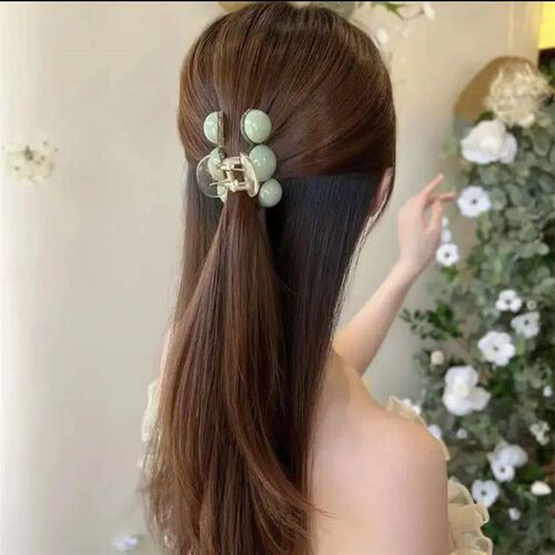 Muweordy New Large Pearl Hairpin Elegant Crab Claw tail Head