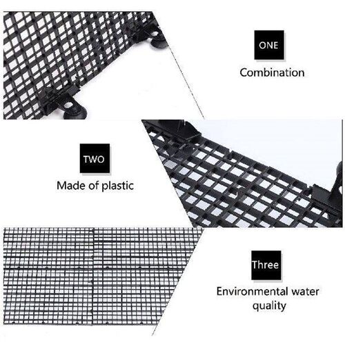 1 set Divider Set Black Plastic Grid Tray Aquarium Fish