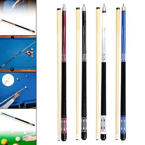 Wood Billiard Pool Stick 1/2 Segmented Snooker Cue for Home