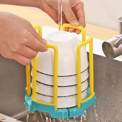 Creative Expandable Dish Drying Rack, Kitchen Drainage Rotat