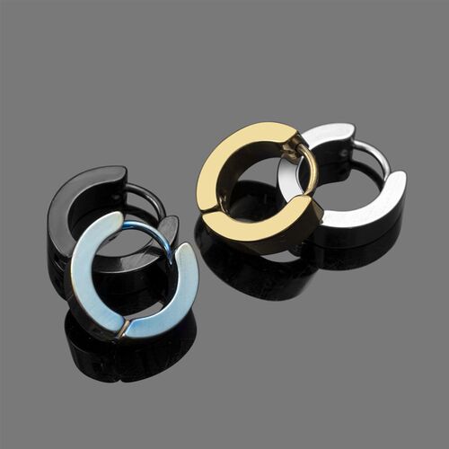 1pair Anti-allergic Titanium Steel Earring Punk Rock Stud Ea