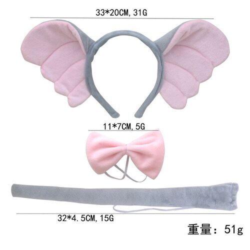 Childrens Cute Headband Winter Little Elephant Wide Fuzzy He