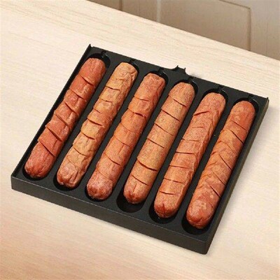 6 Grids Sausage Cooking Tool DIY Corn Dog Maker Square