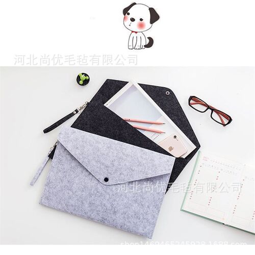 Felt A4 size envelope bag business file bag felt bag office