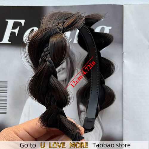 Braid Wig Twist Headband Headpiece Widen Hairdband Handmade