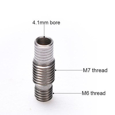 1/15PC V6 Throat Heat Break Hotend Throat All Metal Teflonto