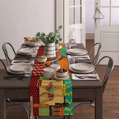 African Girl Table Runner for Dining Table Wedding Decoratio