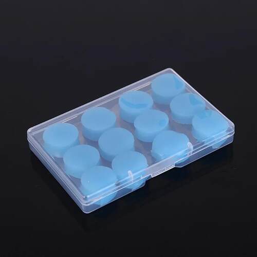 12Pcs Silicone Sleeping Ear Plugs Noise Reduction Anti Snore