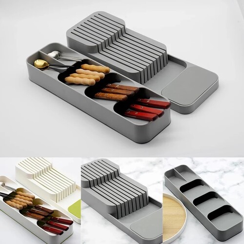 YOMDID Cutlery Storage Tray Spice Holder Tableware Organizer
