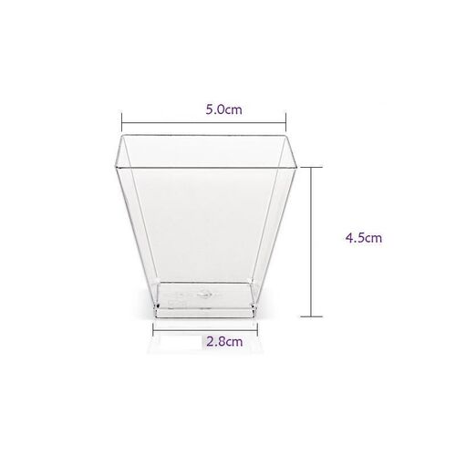 25/50/100 pcs 60ML Disposable Plastic Dessert Cup Portion Tr