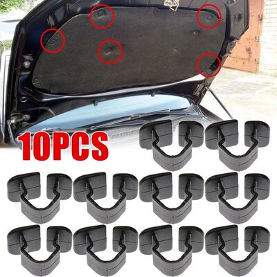 10pcs Car Hood Bonnet Insulation Clips Rivet Retainer 1H5863