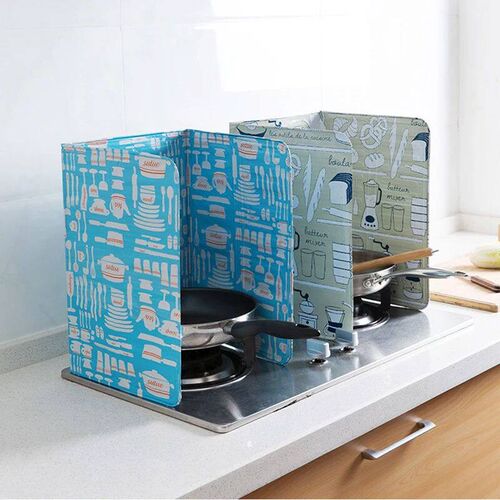 Foldable Kitchen Gas Stove Baffle Plate Board Aluminum Oil S