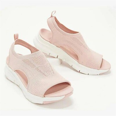 rendy Women Sandals Wedge Fish Mouth Breathable Summer Shoes