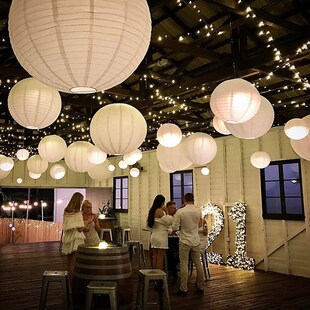 20/30/50/60pcs Mixed 4-12 Wedding Lantern Elegant White Ch