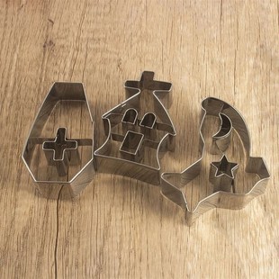 Halloween Cookie Cutters Stainless Steel Baking Molds Skull