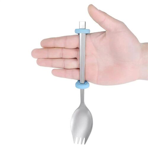 Anti-Slip Eating Aid Tableware All-In-One Stainless Steel Fl