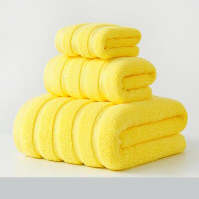 Thickened Cotton Towel Bath Towel Washcloth Three-Piece Set