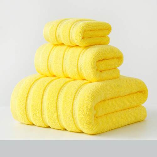 Thickened Cotton Towel Bath Towel Washcloth Three-Piece Set