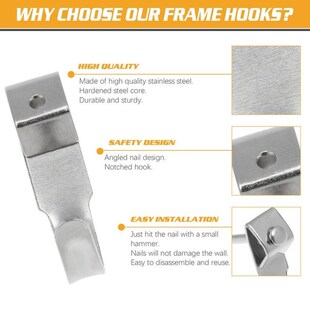 Electrapick 283pcs Picture Hook Hanger for Photo Frame Woode