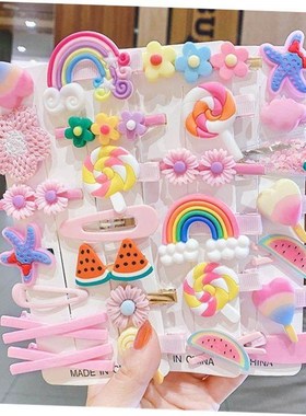 14psc children hair clip side clip cartoon hair accessories