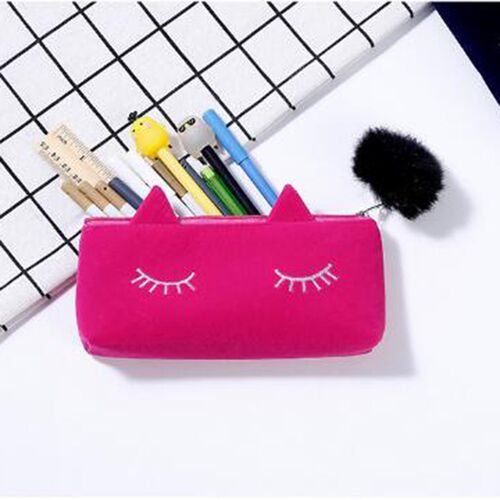 Women Cute Cosmetic Bag Case Lovely Playful Cat Large Capaci