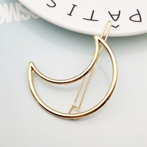 Fashion Geometric Mental Hairpins for Girls Triangle Moon Ha