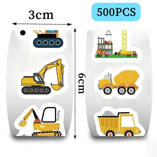 500Pcs Construction Vehicle er Roll For Kids Reward Encourag