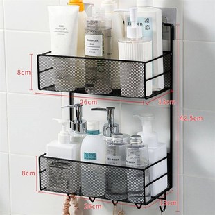 Perforation-free bathroom shelf.Bathroom storage rack置物架