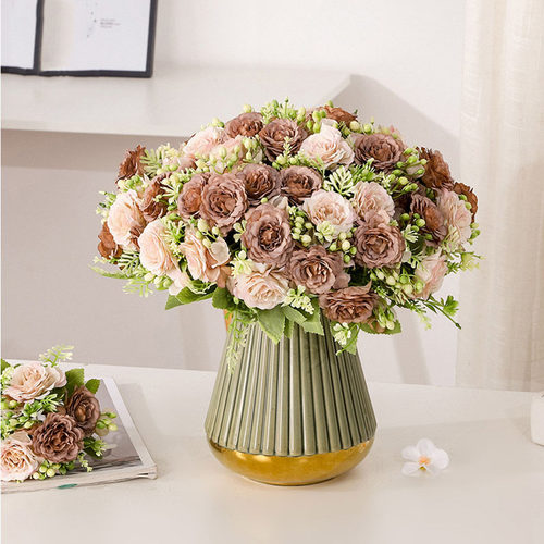 Vintage 1 bunch of new artificial silk flowers High quality