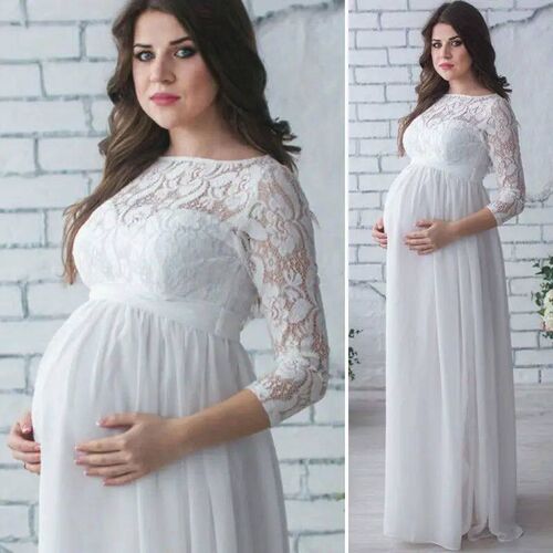 Puococo Pregnant Mother Dress Maternity Photography Props Wo