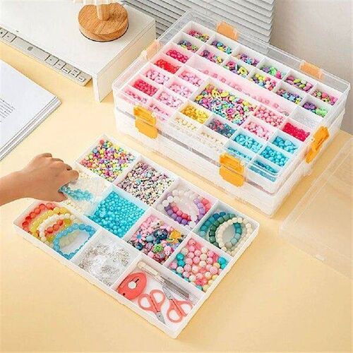 2/4 Layers Box Case Art Craft Supply Bead Organizers Craft