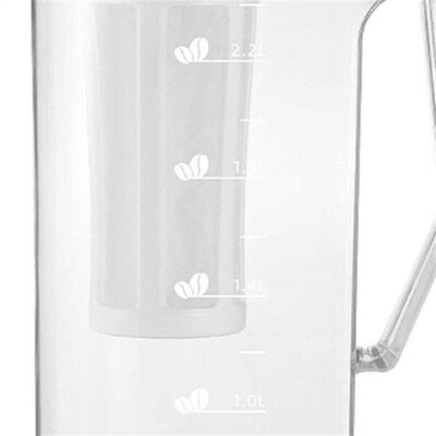 Clear Water Carafe Jug with Handle with Scale for Iced and