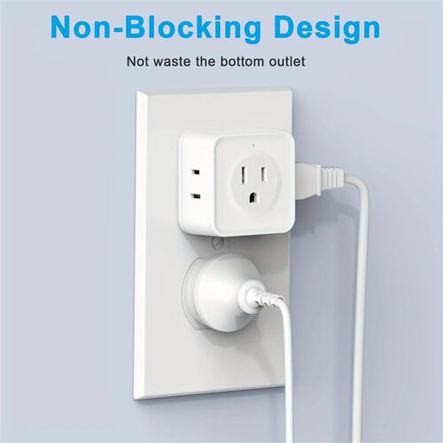 5 Way Multi Plug Outlet Extender, Wall Outlet Expander, Smal
