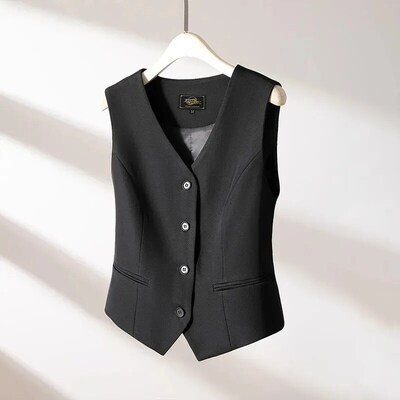 Korean 2023 New Womens Blazer High End Casual Vest Waistcoa