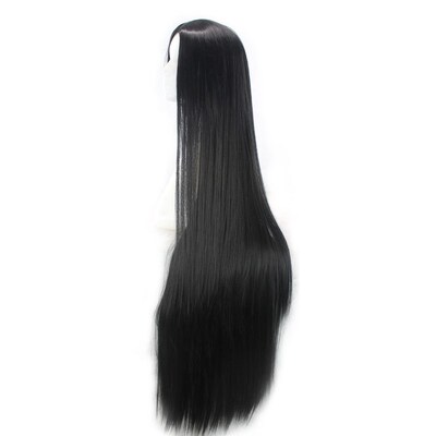 New African Black Mid-length Womens Chemical Fiber High Tem