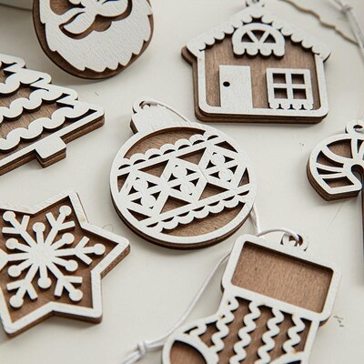 Nordic Carved Cabin: Xmas Tree/Snowflake DIY Window Decor