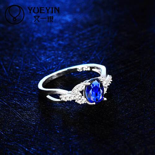 Silver Plated Crystal Ring For Women Wedding Party Bridal