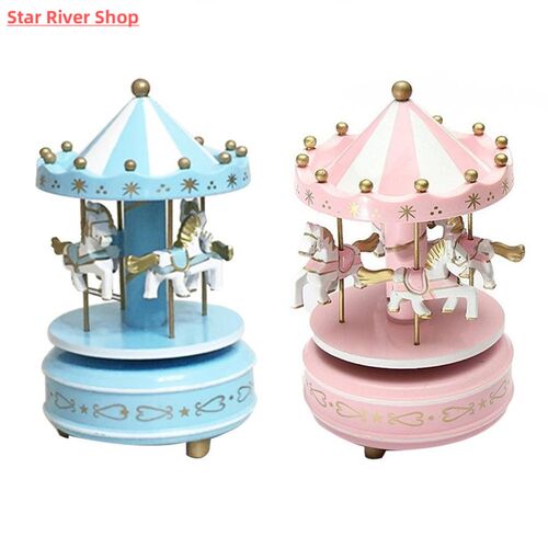 Merry-Go-Round Wooden Music Box Geometric Music Baby Room De