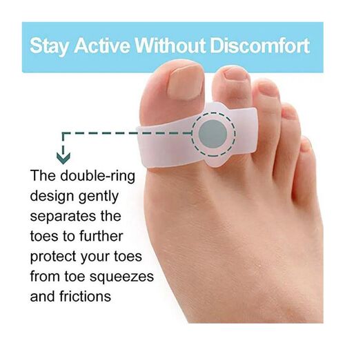 2pcs=1pair Silicone Two Hole Toe Separator Gel Foot Finger P