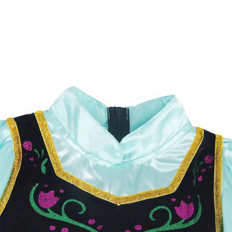 Anna Dress with Cape for Kids Girl Carnival Princess Disguis图片