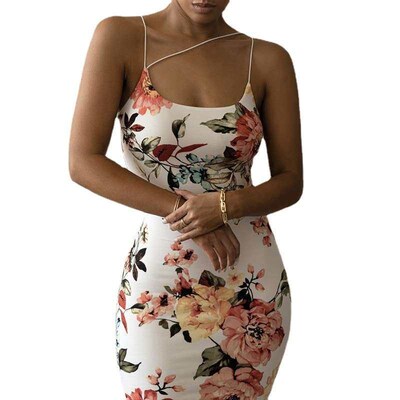 Summer Womens New  Slim-fit Open Bakss Tube-ngth rap ress