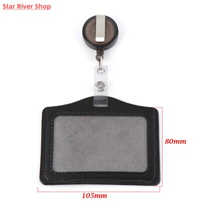 1PC ID Card Holder Badge Case Credit Card Holders PU Card Bu