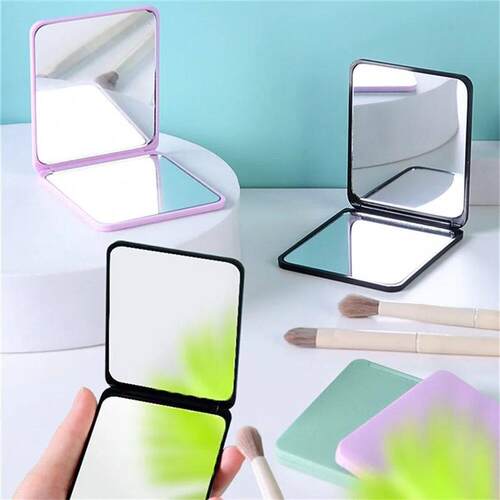 Foldable Makeup Mirror Portable Double-Sided Mirror Student