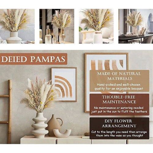 73pcs 43cm Artificial Pampas Grass Bouquet Ornament Holiday