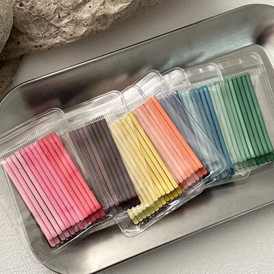 12pcs Candy Color Metal Hair Clips Curly Wavy Grips Hairstyl
