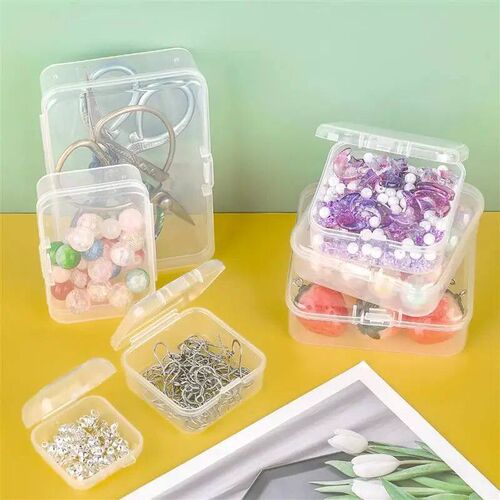 4~28Pcs PP Storage Box Mini Transparent Plastic Case Contain