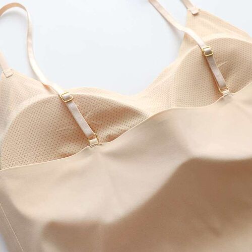 Ice Ribbon Chest Pad Vest Womens Summer Traceless Navel Exp